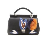Fino 2 Pcs Genuine Leather Shoulder Handbag & Purse Set N.BLUE