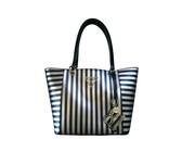 Fino 2 Pcs Genuine Leather Shoulder Handbag & Purse Set N.BLUE