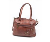 Fino Pu Leather Tote and Removable Pom & Purse Set - Black