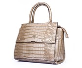 Fino Pu Leather Tote and Removable Pom & Purse Set - Black