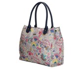 Off To Blue Hand Woven Round Rattan Bag Shoulder Leather Straps - Bali