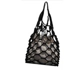 Fino Weave Woven Straw Beach Shopping Bag With Wooden Handle 5 Piece HY05642