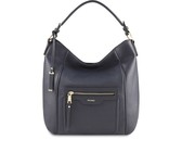 Fino 2 Pcs Genuine Leather Shoulder Handbag & Purse Set N.BLUE