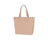 Pierre Cardin Scalloped Patent Nude Tote