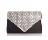 Fino Pu Leather Tote and Removable Pom & Purse Set - Black