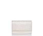 Off To Blue Hand Woven Round Rattan Bag Shoulder Leather Straps - Bali