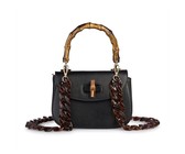 Lily & Rose PU Mock Croc Detailed Handbag - Avocado Green
