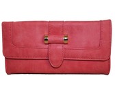 Fino Patent Faux Leather Heart Design Clutch Bag
