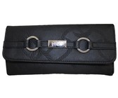 Fino Patent Faux Leather Heart Design Clutch Bag