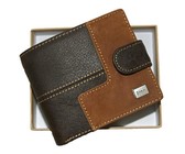 Fino Laser In Scripted Hip Genuine Leather Wallet - Brown (Hl1333)