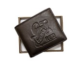 Fino Laser In Scripted Hip Genuine Leather Wallet - Brown (Hl1333)
