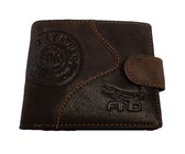 Fino Laser In Scripted Hip Genuine Leather Wallet - Brown (Hl1333)