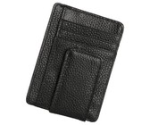 Genuine Leather Minimalist Wallet With Magnetic Money Clip RFID Blocking