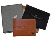 100% Genuine Leather Slim Bifold Credit Card Minimalist Wallet - Black