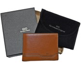 100% Genuine Leather Slim Bifold Credit Card Minimalist Wallet - Black