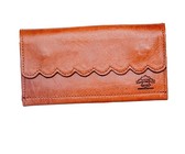 Kurgan Kenani Ostrich Leather Mens Wallet - Cognac