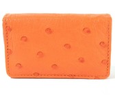 Kurgan Kenani Ostrich Leather Mens Wallet - Cognac