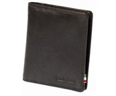 100% Genuine Leather Slim Bifold Credit Card Minimalist Wallet - Black