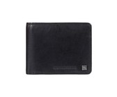 100% Genuine Leather Slim Bifold Credit Card Minimalist Wallet - Black