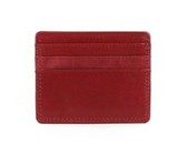 Genuine Leather Minimalist Wallet With Magnetic Money Clip RFID Blocking