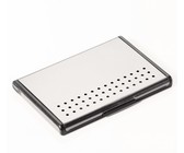 TROIKA Business Card Case with Hydrodynamic Opening -Titanium Grey