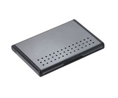 TROIKA Business Card Case with Hydrodynamic Opening -Titanium Grey