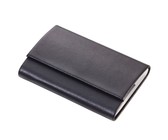 TROIKA Business Card Case with Hydrodynamic Opening -Titanium Grey