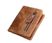 Kurgan Kenani Ostrich Leather Mens Wallet - Cognac