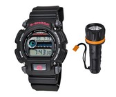 Casio G-Shock DW-9052-1VDR Men's Digital Watch Bundle