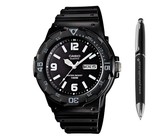 Casio Men's MRW-210H-7AVDF 'Divers look' Analog Watch Bundle