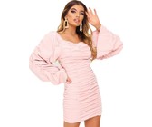Quiz Ladies Mesh Sweetheart Embellished Dress - Pink