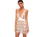 Quiz Ladies Mesh Sweetheart Embellished Dress - Pink
