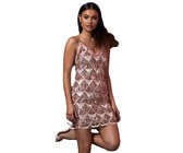 Quiz Ladies Mesh Sweetheart Embellished Dress - Pink