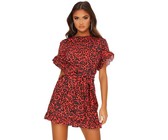 Quiz Ladies Tropical Print Skater Dress - Multi