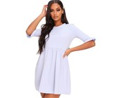 I Saw it First - Ladies Sky Blue Frill Sleeve Smock Dress