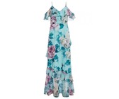 Quiz Ladies Navy Mesh Halterneck Maxi Dress