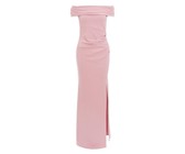 Quiz Ladies Wrap Embellished Maxi Dress - Blush Pink