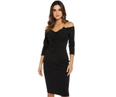 I Saw it First - Ladies Black Lace Frill Detail Skater Dress