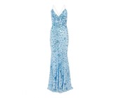 Quiz Ladies Petite Embroidered Dip Hem Dress - Grey