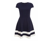 Quiz Ladies Cap Sleeve Skater Dress - Navy