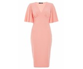 Quiz Ladies Mauve Floral Print Midi Dress - Mauve