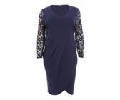 I Saw it First - Ladies Black Open Back Crochet Bodycon Dress
