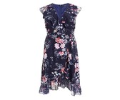 Quiz Ladies Navy Mesh Halterneck Maxi Dress