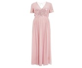 Quiz Ladies Embellished Shoulder Maxi Dress - Blush Pink
