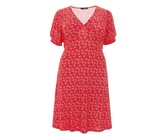 Quiz Ladies Curve Red Floral Midi Dress