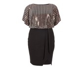 Quiz Ladies Cold Shoulder Midi Dress - Navy