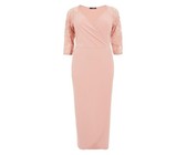 Quiz Ladies Wrap Embellished Maxi Dress - Blush Pink