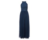 Quiz Ladies Petite Embroidered Dip Hem Dress - Grey