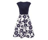 Quiz Ladies Blue Floral Wrap Midi Dress