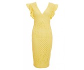 I Saw it First - Ladies Black Lace Frill Detail Skater Dress